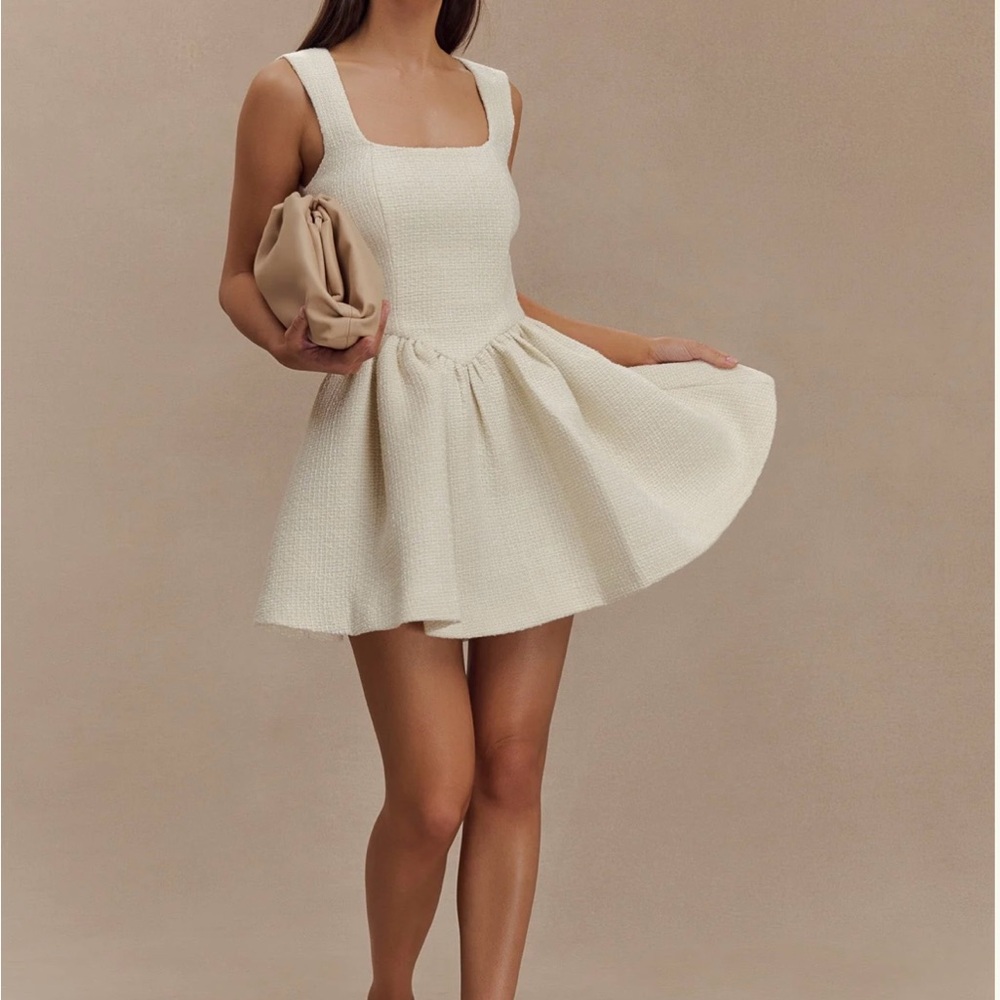 MESHKI MINI white DRESS for bride / bachelorette